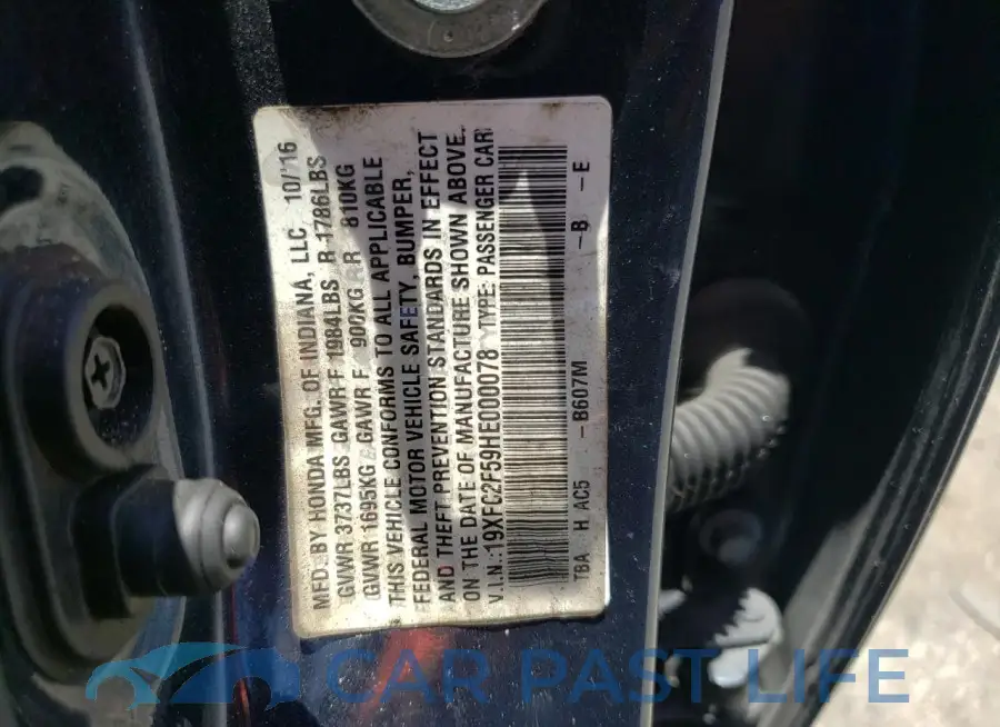 19XFC2F59HE000078# 12