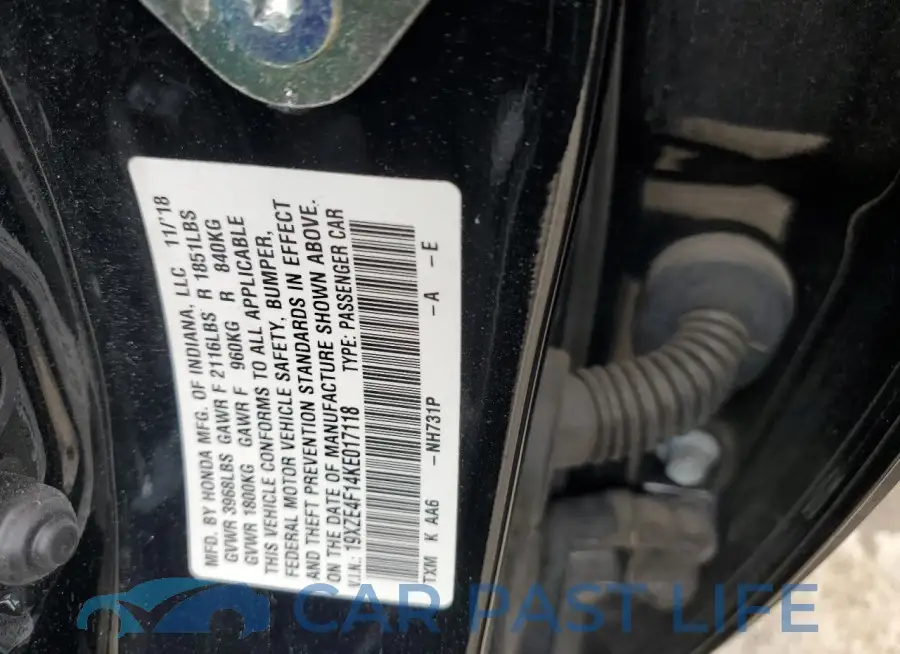 19XZE4F14KE017118# 12