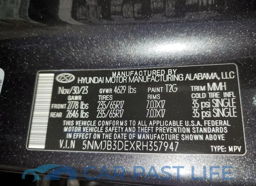 5NMJB3DEXRH357947# 13