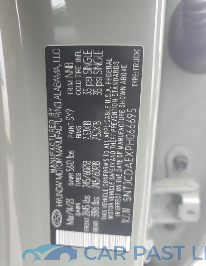 5NTJCDAEXPH066695# 12