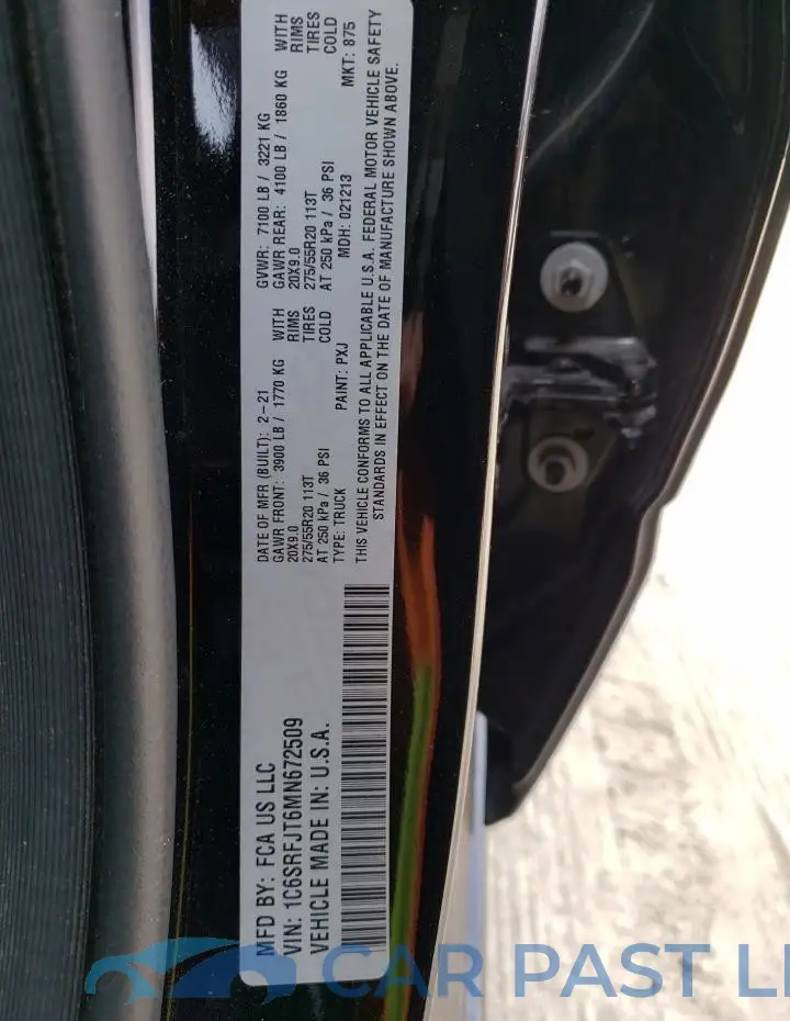 1C6SRFJT6MN672509# 12