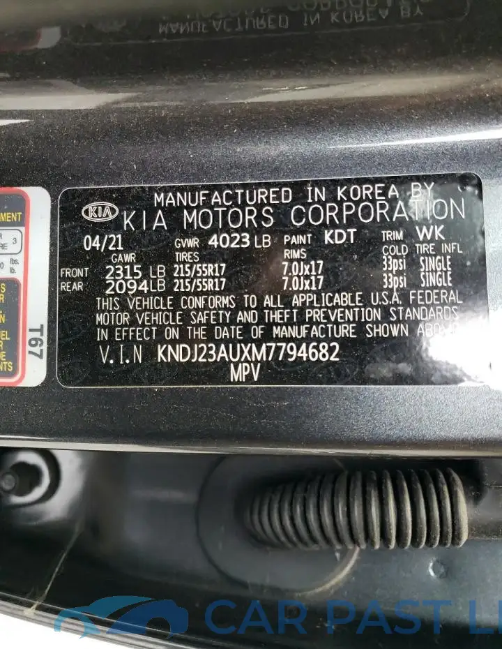KNDJ23AUXM7794682# 13