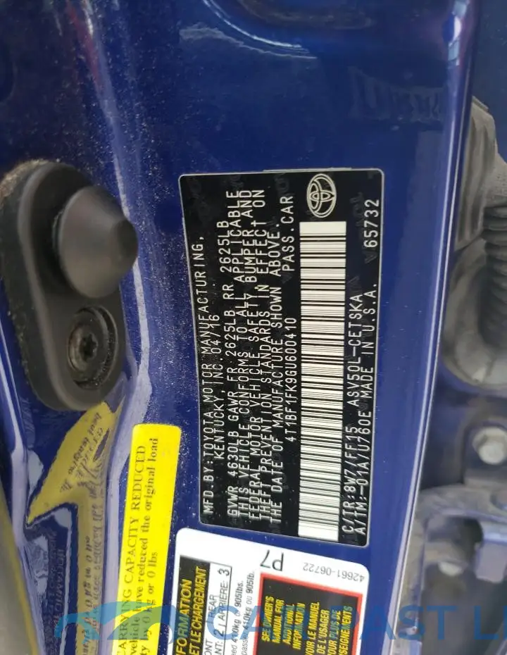 4T1BF1FK9GU600410# 12