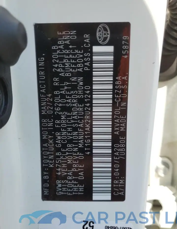 4T1G11AK2RU241240# 12