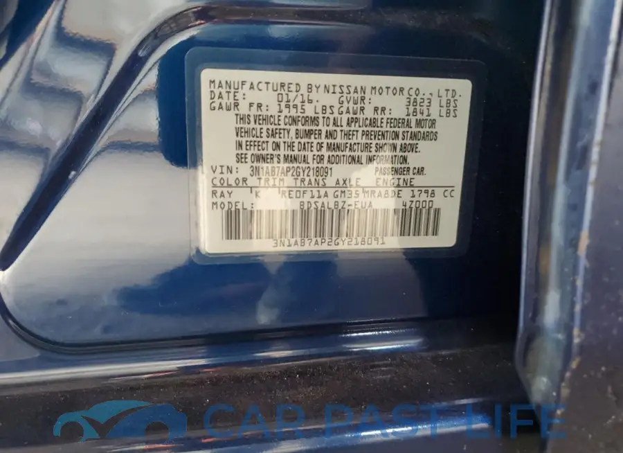 3N1AB7AP2GY218091# 12