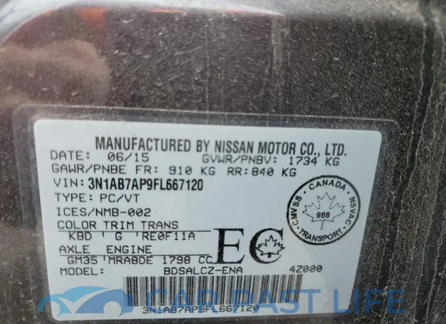 3N1AB7AP9FL667120# 12