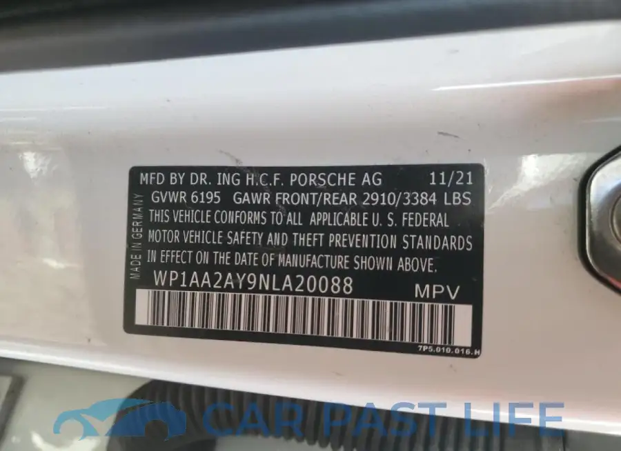 WP1AA2AY9NLA20088# 13