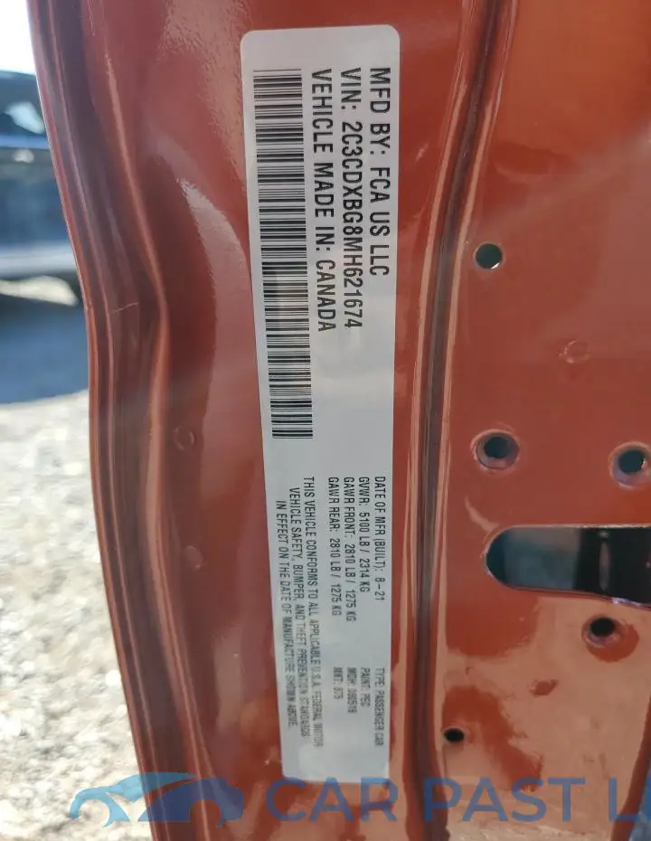 2C3CDXBG8MH621674# 12
