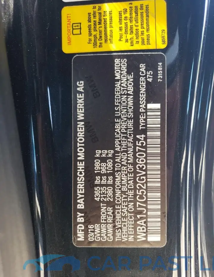 WBA1J7C52GV360754# 12
