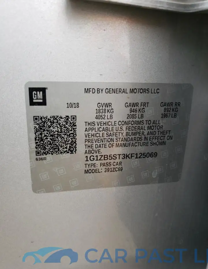 1G1ZB5ST3KF125069# 12