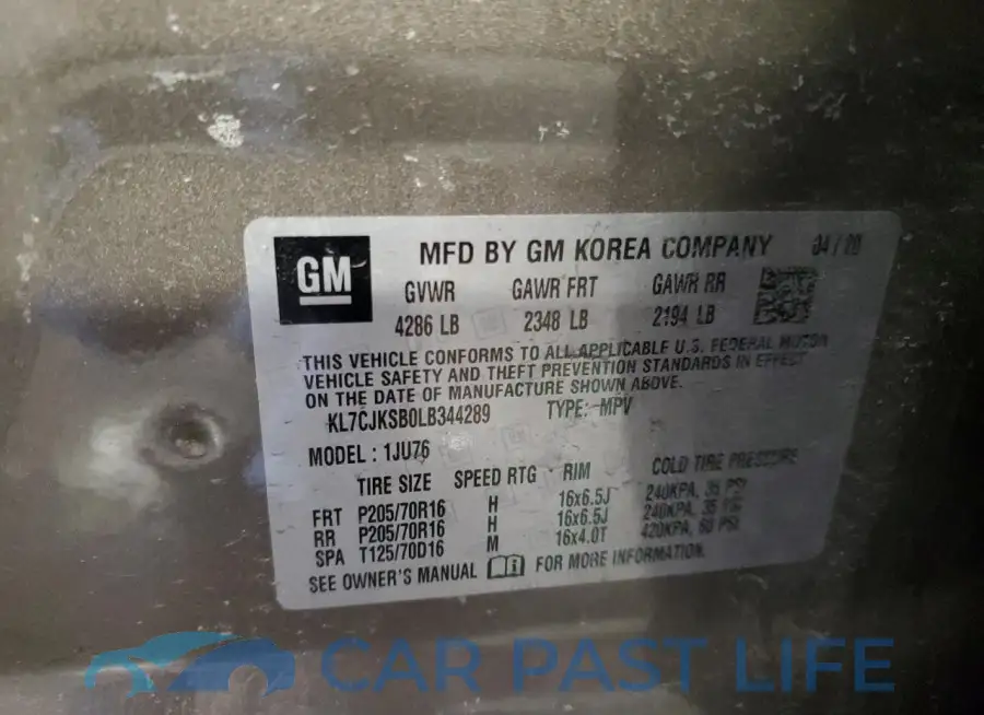 KL7CJKSB0LB344289# 13