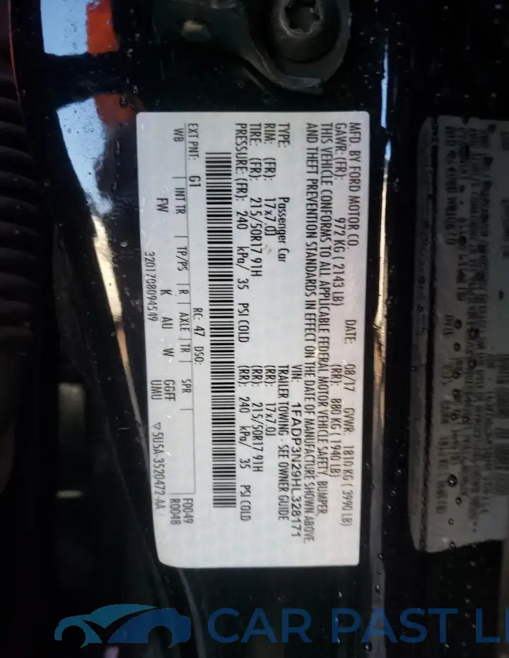 1FADP3N29HL328171# 12
