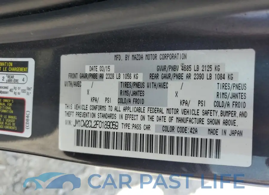 JM1CW2CL2F0189059# 13