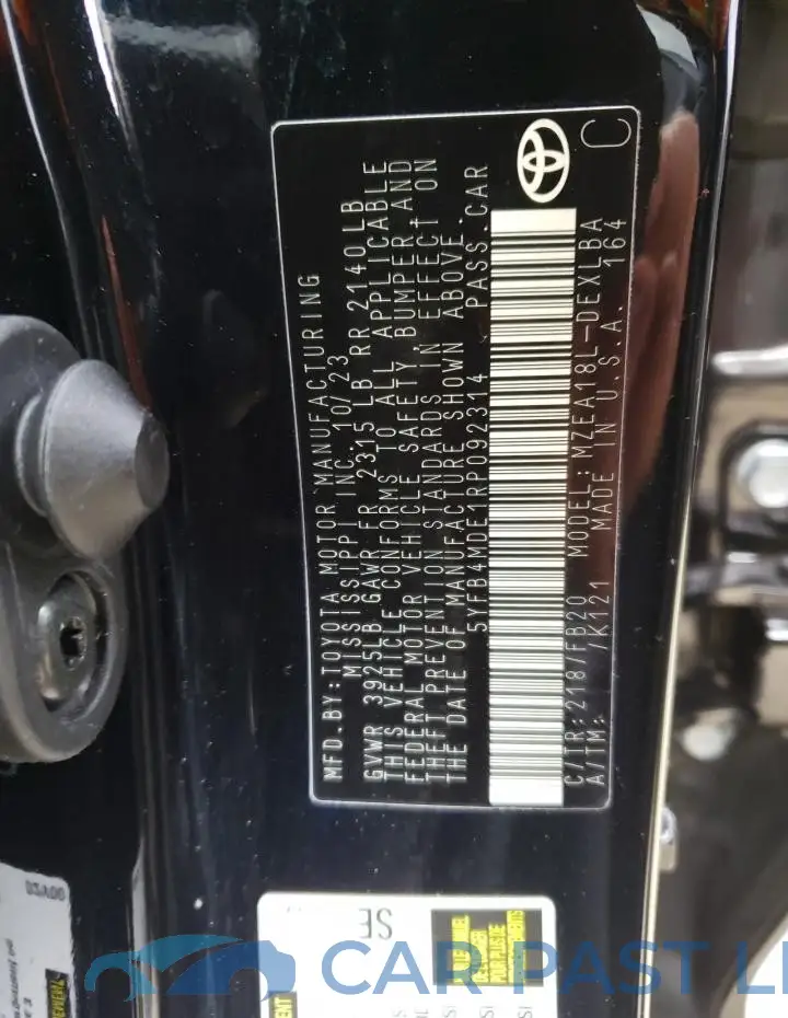 5YFB4MDE1RP092314# 12