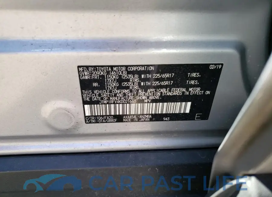 JTMP1RFV4KD021660# 13
