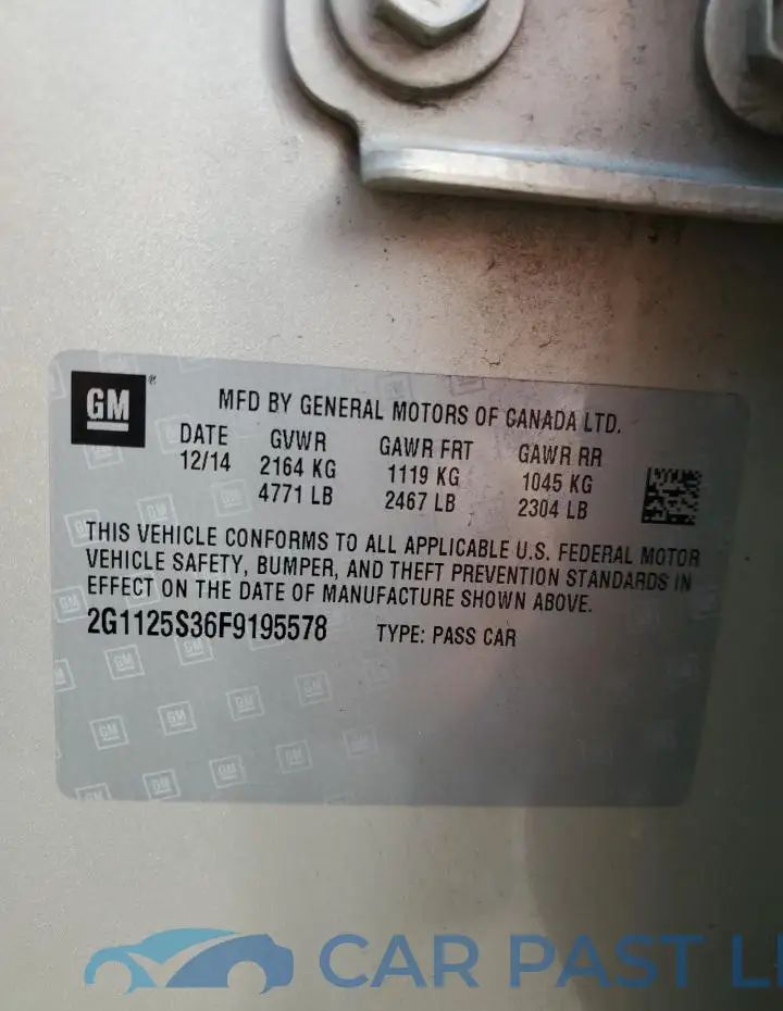 2G1125S36F9195578# 12
