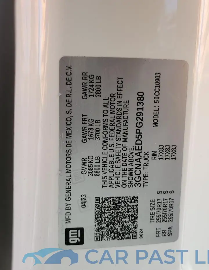 3GCNAAED5PG291380# 12