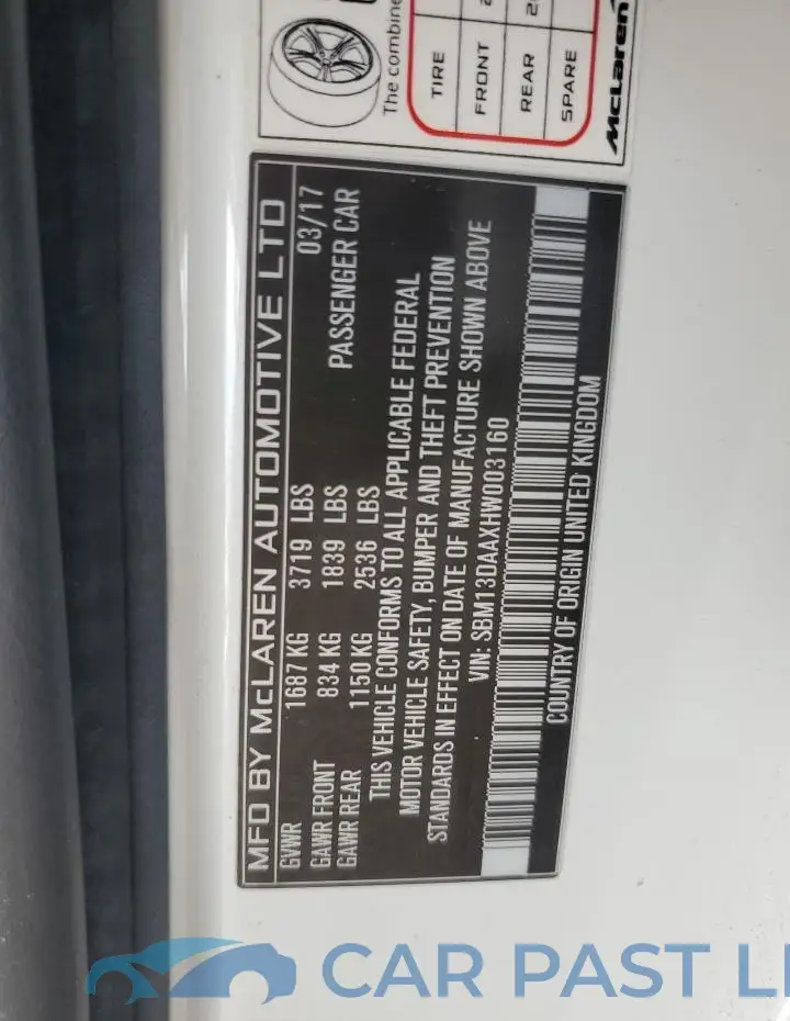 SBM13DAAXHW003160# 13