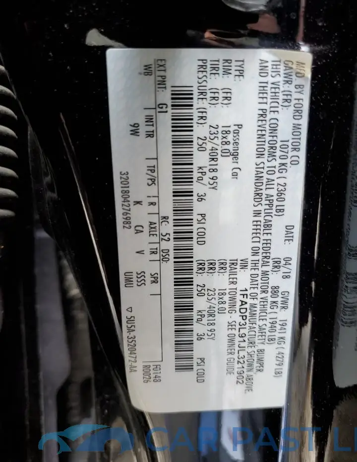 1FADP3L91JL321902# 13