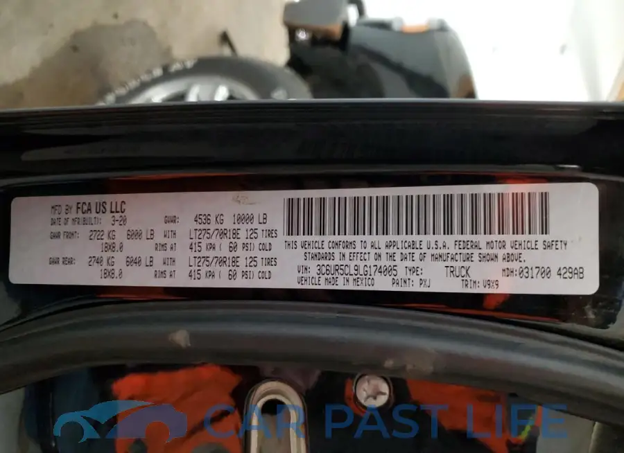 3C6UR5CL9LG174005# 12