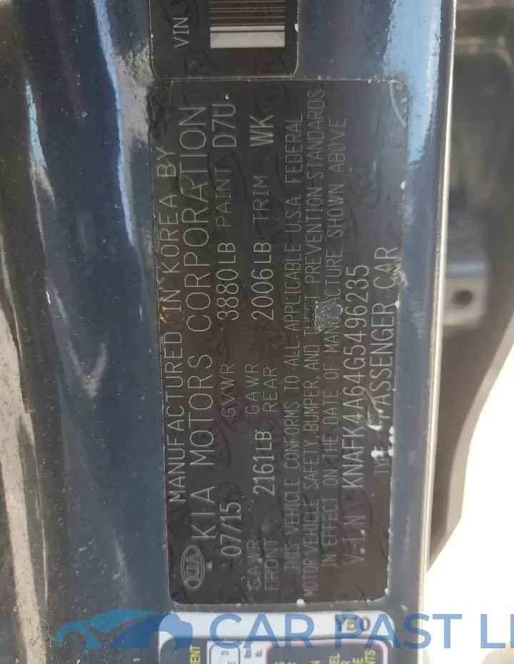 KNAFK4A64G5496235# 12