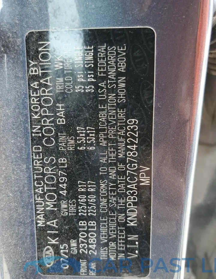 KNDPB3AC7G7842239# 13