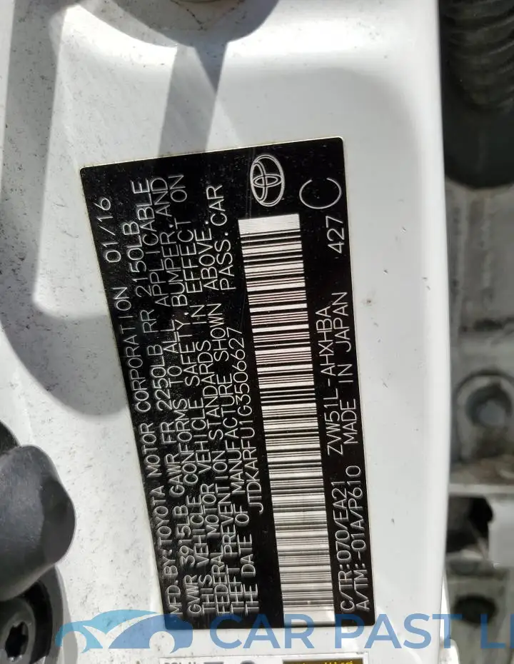 JTDKARFU1G3506627# 12