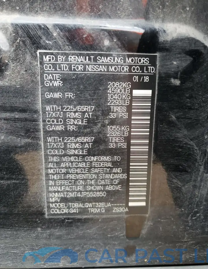 KNMAT2MT4JP552850# 13
