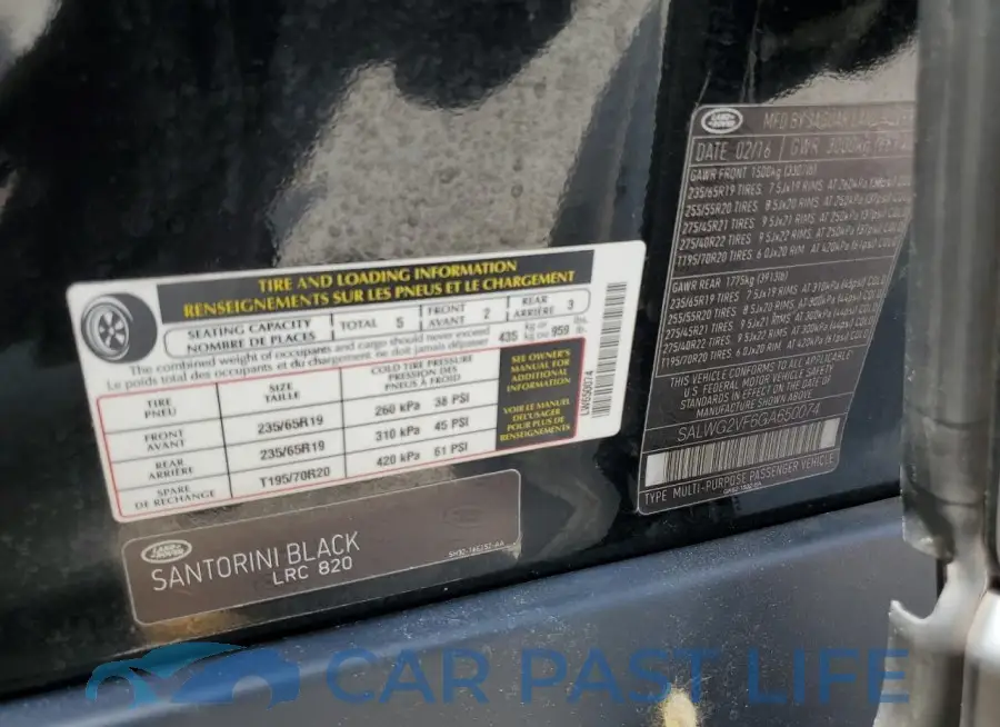 SALWG2VF6GA650074# 12