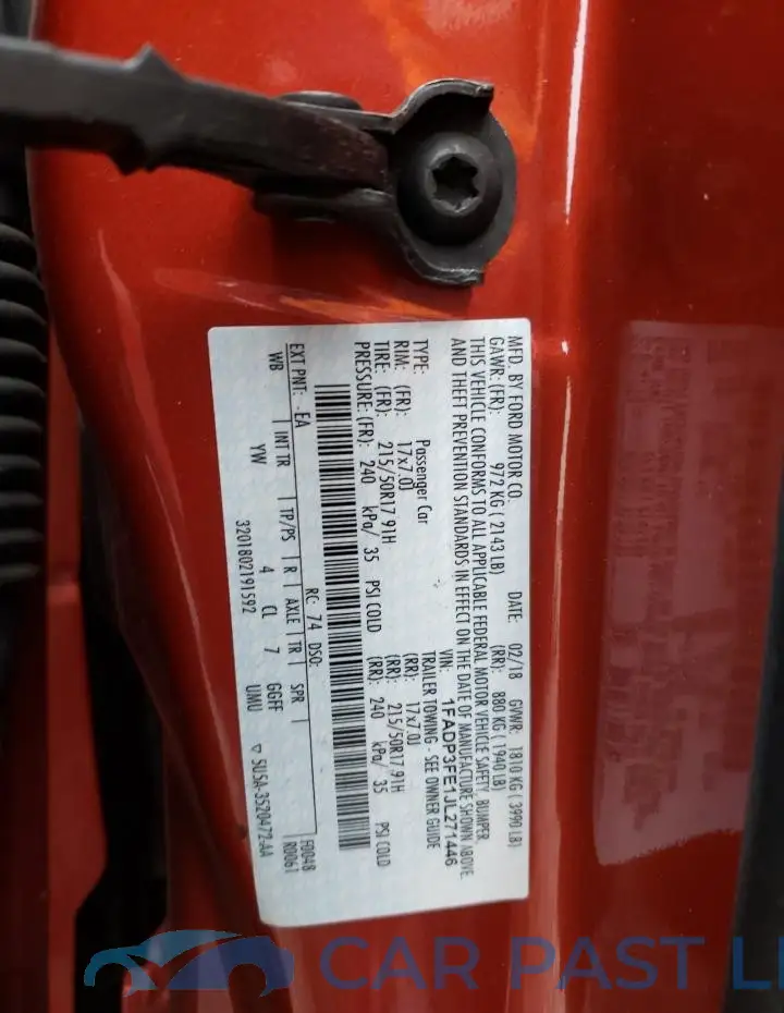 1FADP3FE1JL271446# 12