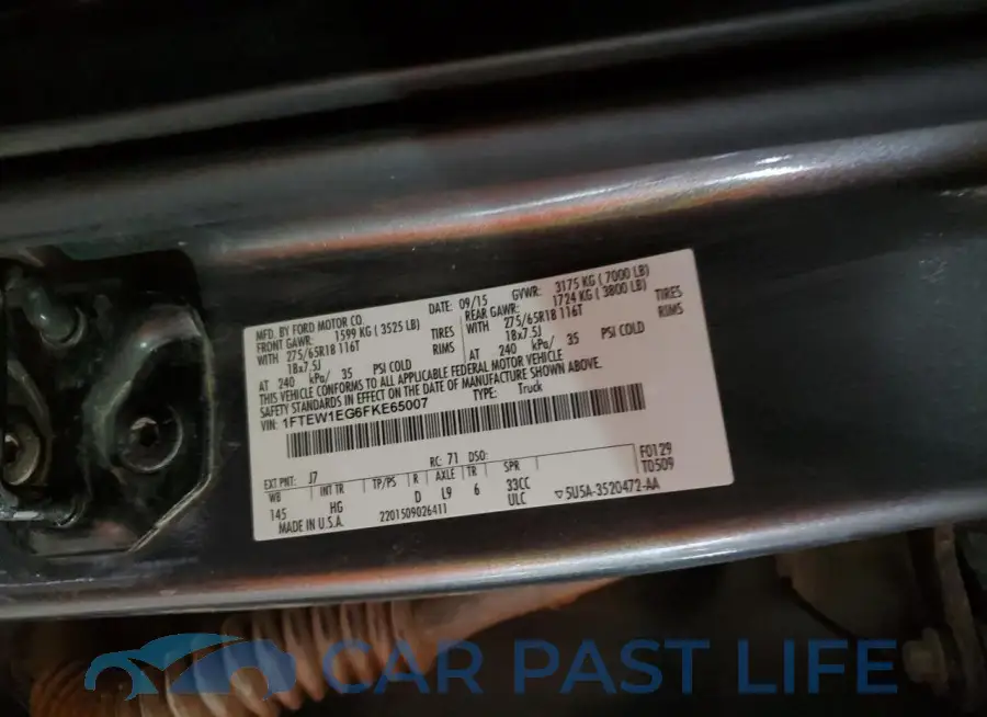 1FTEW1EG6FKE65007# 12