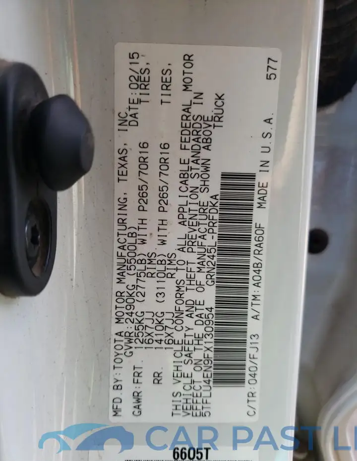 5TFLU4EN9FX130954# 12