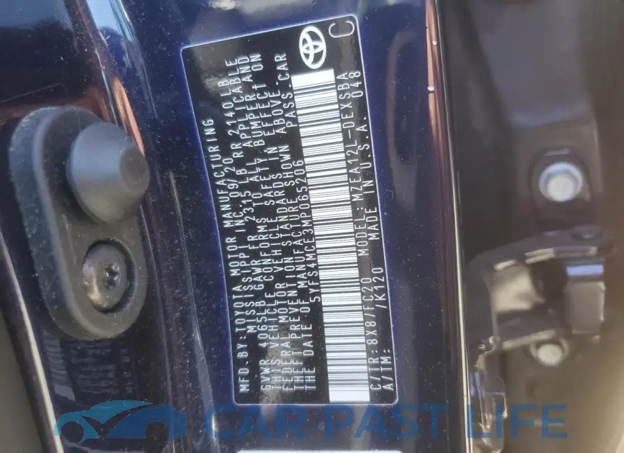 5YFS4MCE3MP065206# 12