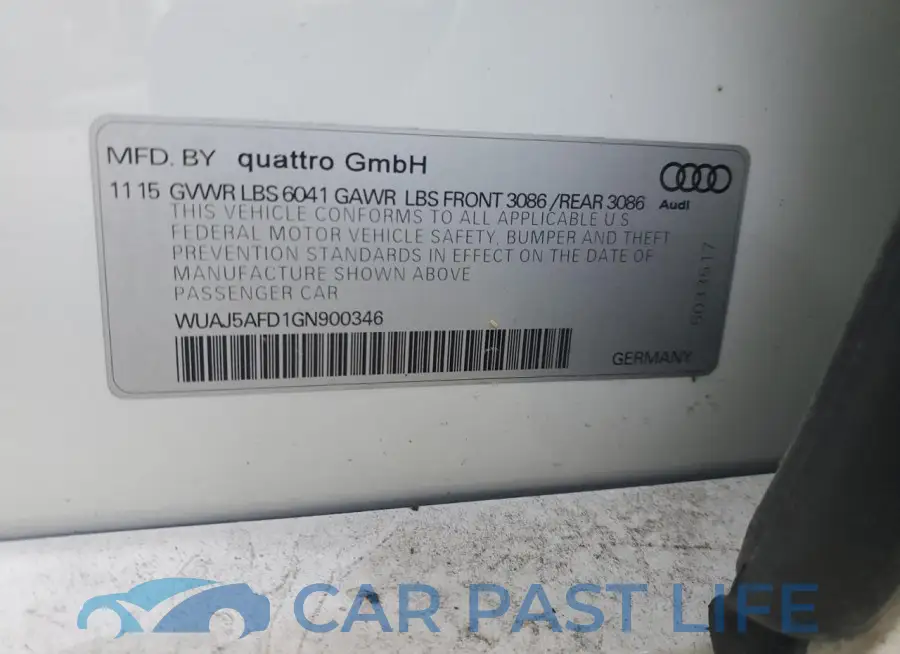 WUAJ5AFD1GN900346# 12