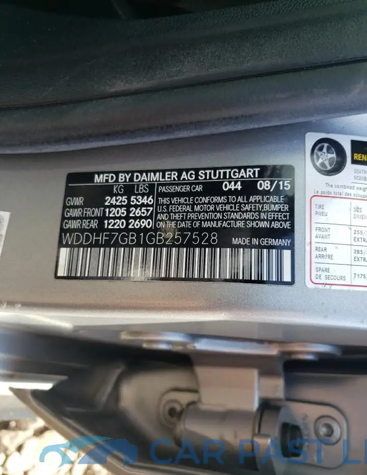WDDHF7GB1GB257528# 14