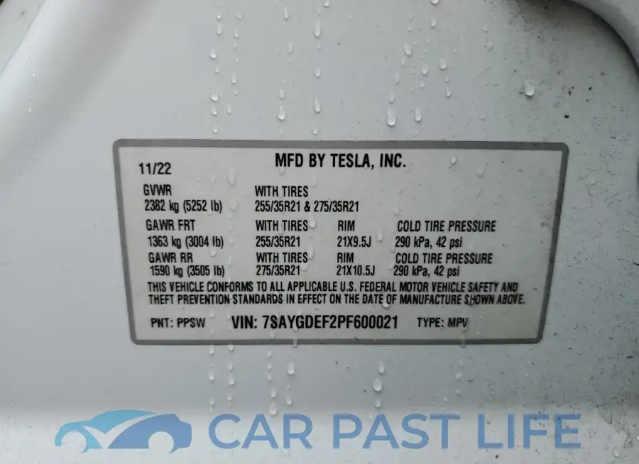 7SAYGDEF2PF600021# 12