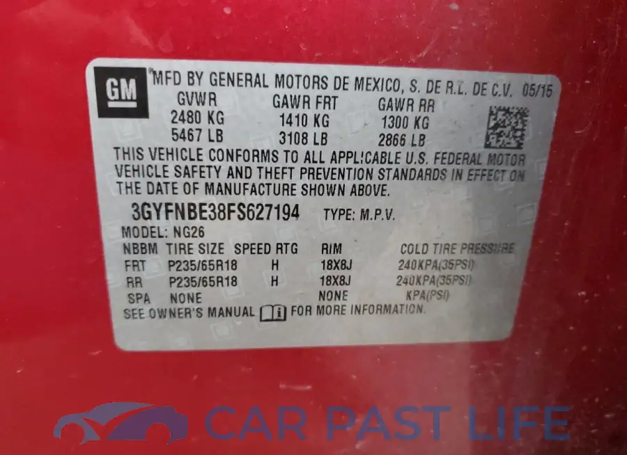3GYFNBE38FS627194# 12
