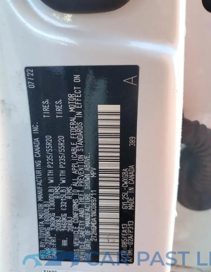 2T2HGMDA1NC089711# 14