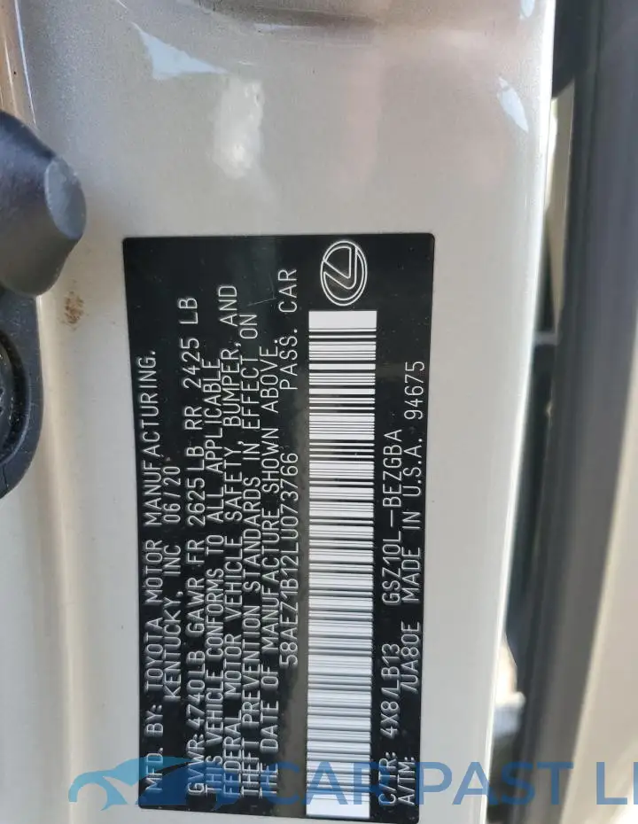 58AEZ1B12LU073766# 12