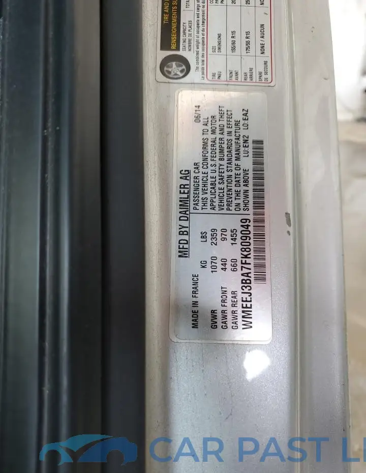 WMEEJ3BA7FK809049# 12