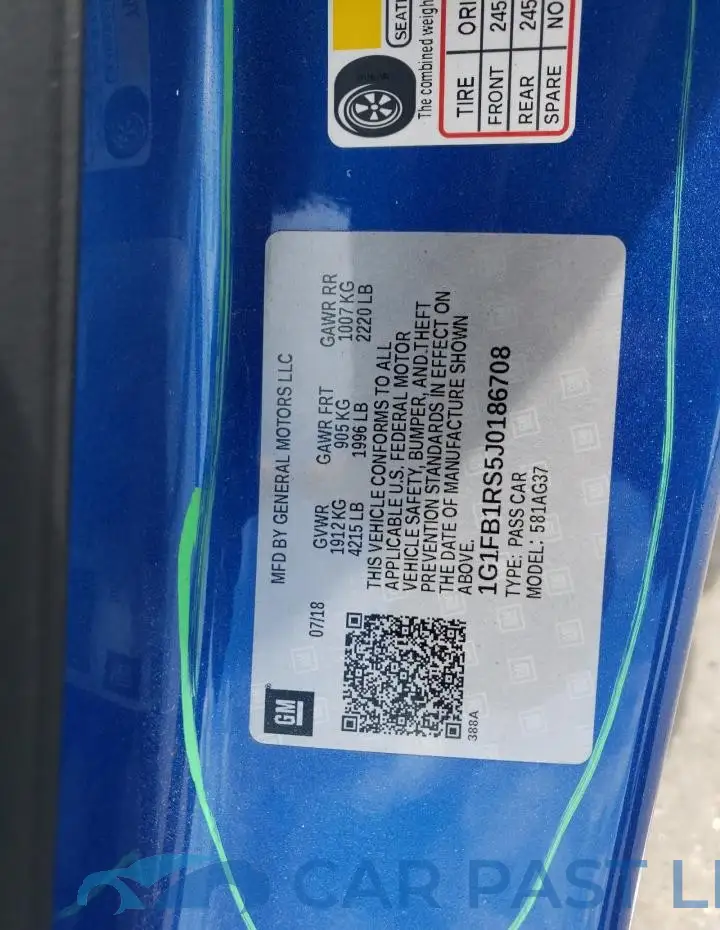 1G1FB1RS5J0186708# 12