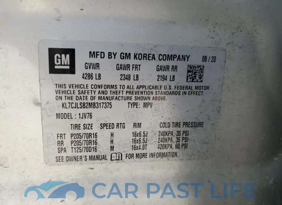 KL7CJLSB2MB317375# 13