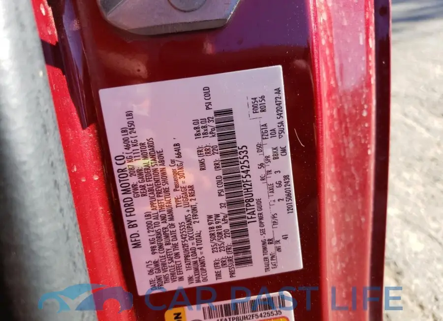 1FATP8UH2F5425535# 12