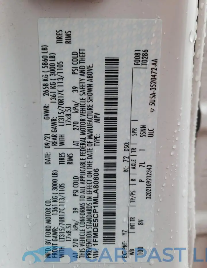 1FMDE5CP1MLA80806# 12