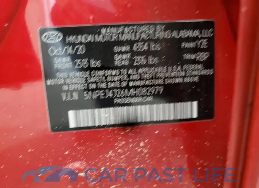 5NPEJ4J26MH082979# 13