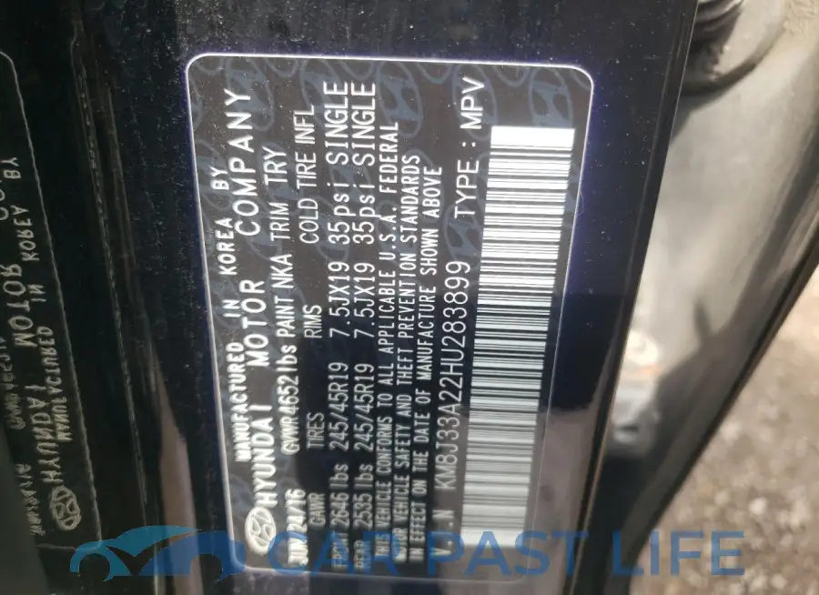 KM8J33A22HU283899# 12