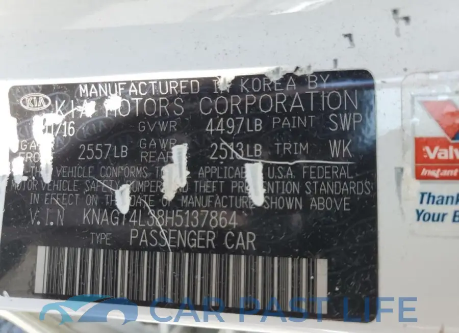 KNAGT4L38H5137864# 12