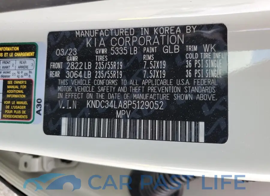 KNDC34LA8P5129052# 12