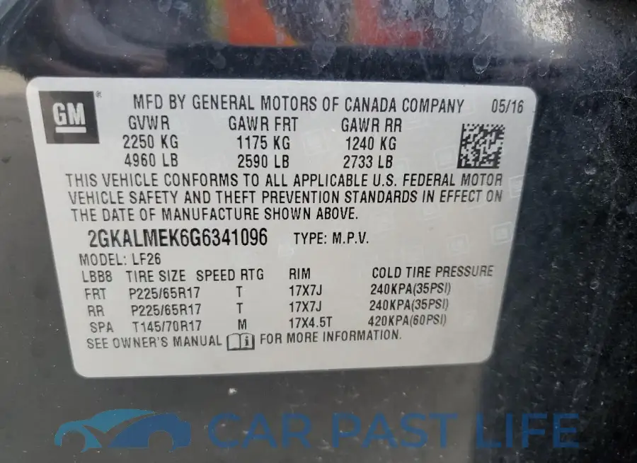 2GKALMEK6G6341096# 14