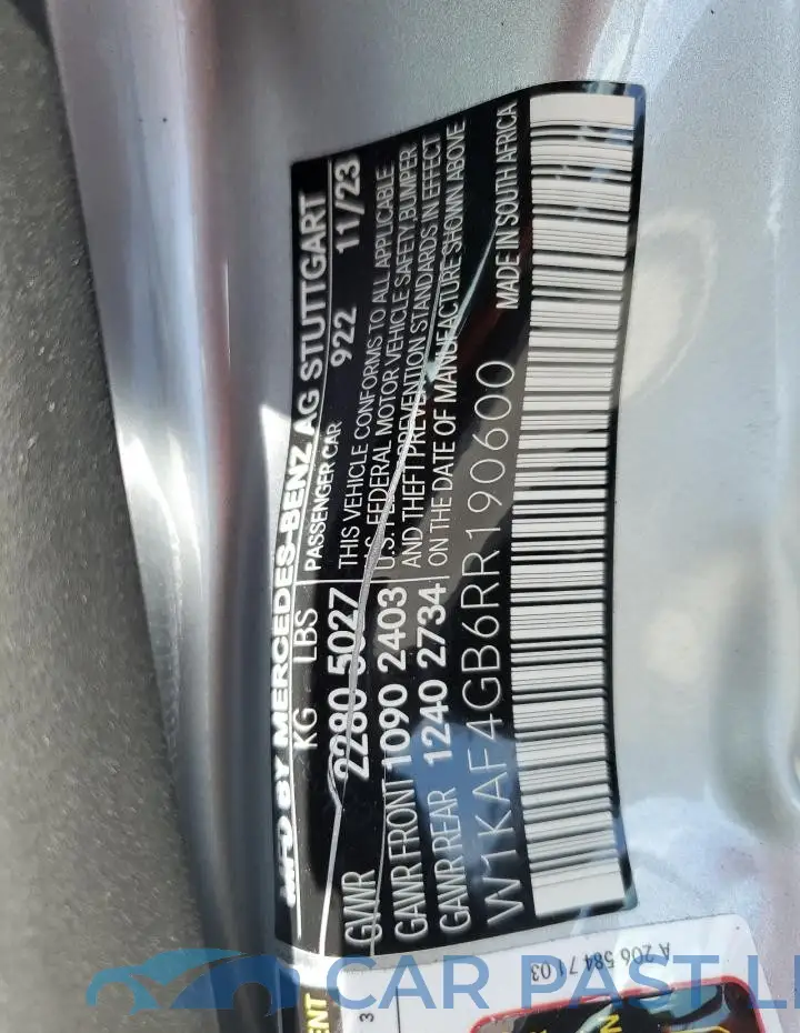 W1KAF4GB6RR190600# 12